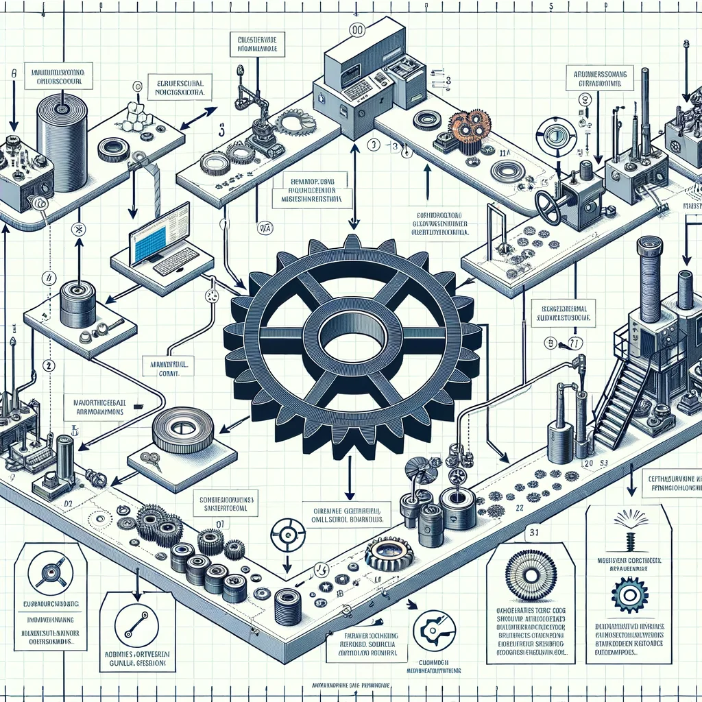 Gear manufacturing process - cần tạo AI